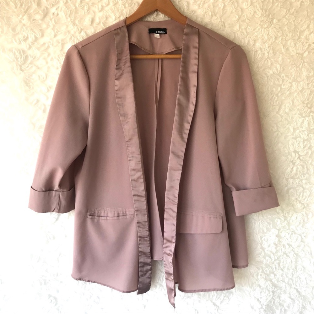 Faisca Open Blazer Satin with back slip & pockets